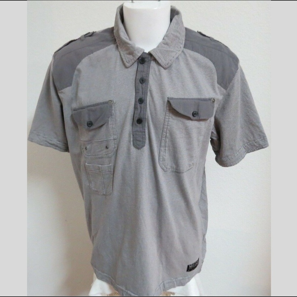 2XL Gray Marc Ecko 100% Cotton Mens #15W Polo